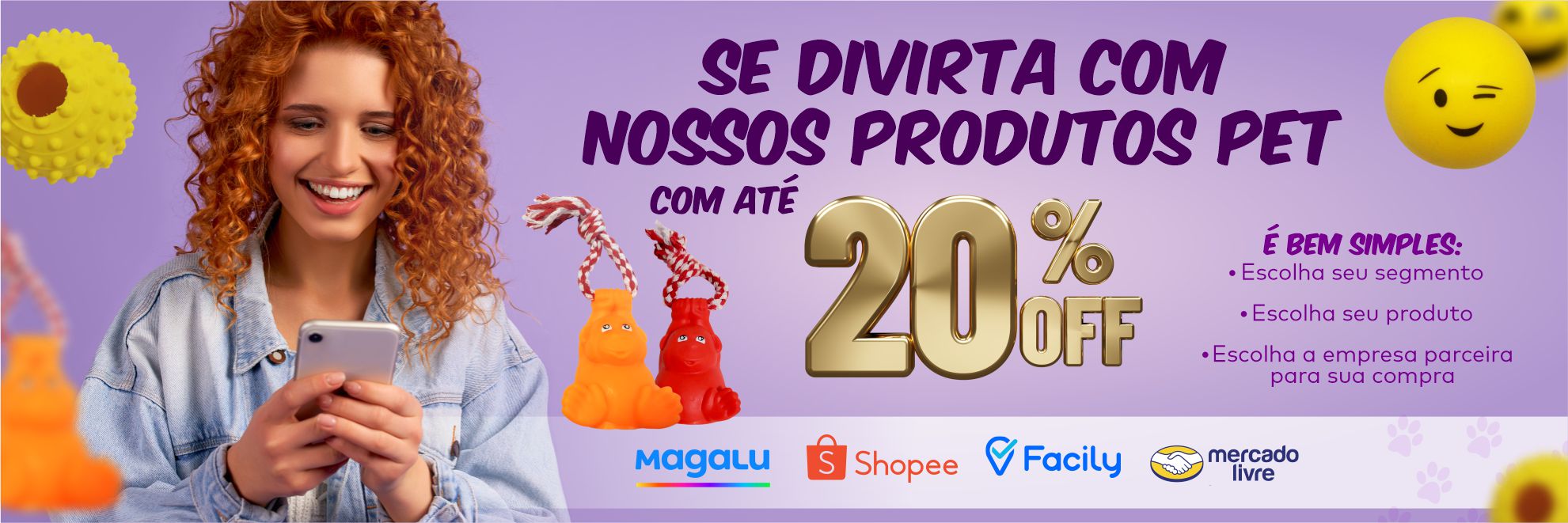 Slide compre nas principais lojas parceiras