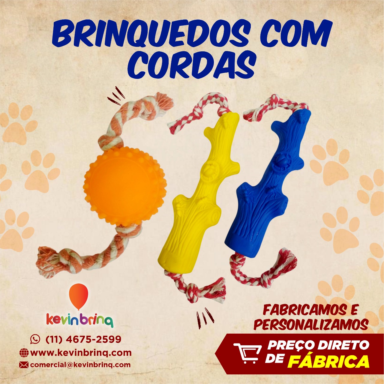 Brinquedos com corda para pet